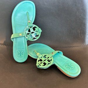 Turquoise Tory Burch Miller Sandal Size 8